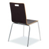 Bushwick Series Bentwood Chair, Supports Up To 500 Lb, 18" Seat Height, Espresso Seat, Espresso Back, Chrome Base, 4/Pack