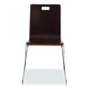 Bushwick Series Bentwood Chair, Supports Up To 500 Lb, 18" Seat Height, Espresso Seat, Espresso Back, Chrome Base, 4/Pack