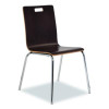 Bushwick Series Bentwood Chair, Supports Up To 500 Lb, 18" Seat Height, Espresso Seat, Espresso Back, Chrome Base, 4/Carton