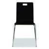 Bushwick Series Bentwood Chair, Supports Up To 500 Lb, 18" Seat Height, Black Seat, Black Back, Chrome Base, 4/Carton