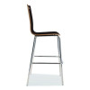 Bushwick Series Bentwood Stool, Supports Up To 500 Lb, 30" Seat Height, Espresso Seat, Espresso Back, Chrome Base, 4/Carton