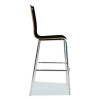 Bushwick Series Bentwood Stool, Supports Up To 500 Lb, 30" Seat Height, Black Seat, Black Back, Chrome Base, 4/Carton