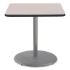 Cafe Table, 36w x 36d x 36h, Square Top/Round Base, Gray Nebula Top, Gray Base