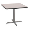 Cafe Table, 36w x 36d x 30h, Square Top/X-Base, Gray Nebula Top, Gray Base