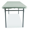 Comfort Max Fold-In-Half Table, Rectangular, 60w x 30d x 29.25h, Speckled Gray Top, Gray Base/Legs