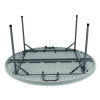 Comfort Max Fold-In-Half Table, Round, 60w x 60d x 29.25h, Speckled Gray Top, Gray Base/Legs