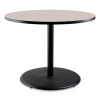 Cafe Table, 36" Diameter x 30h, Round Top/Base, Gray Nebula Top, Black Base