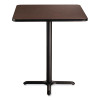 Cafe Table, 36w x 36d x 42h, Square Top/X-Base, Mahogany Top, Black Base