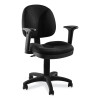 Comfort Task Chair With Arms, Supports Up To 300 Lb, 19" To 23" Seat Height, Black Seat, Black Back, Black Base