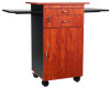 Multimedia Presentation Cart, 25 x 19 x 38, Cherry/Black