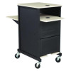 Jumbo Presentation Cart, 21 x 33 x 40, Ivory/Black