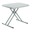 Height Adjustable Personal Folding Table, Rectangular, 20 x 30 x 27.87, Speckled Gray Top, Gray Base/Legs