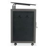 Teacher's Workpod Lectern, 20 x 24 x 41, Charcoal Slate/Black