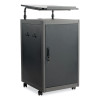 Teacher's Workpod Lectern, 20 x 24 x 41, Charcoal Slate/Black