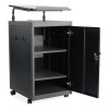 Teacher's Workpod Lectern, 20 x 24 x 41, Charcoal Slate/Black