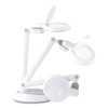 Space-Saving Led Magnifier Desk Lamp, 14" High, White