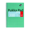 B5 Size Notebook, 1-Subject, Medium/College Rule, Metallic Green/White Cover, (100) 9.8 x 6.9 Sheets, 3/Pack