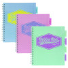 Letter Size Project Book, 5-Subject, Medium/College Rule, Assorted Cover Colors, (100) 11 x 8.5 Sheets, 3/Pack