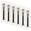 Carpe Diem Metal Gel Pen, Stick, Medium 0.7 Mm, Black Ink, Black Barrel, 6/Pack