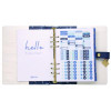 A5 Planner, Color Wash, 10.24 x 9.25, Blue/Green/Red/Yellow Cover, 12-Month