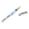 Carpe Diem Metal Gel Pen, Stick, Medium 0.7 Mm, Black Ink, White/Blue/Green Feather Barrel, 6/Pack