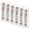 Carpe Diem Metal Gel Pen, Stick, Medium 0.7 Mm, Black Ink, White/Blue/Green Feather Barrel, 6/Pack