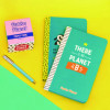 Soft Cover Eco Notebook, 1-Subject, Medium/College Rule, Turquoise/White/Orange Cover, (96) 8.3 x 5.8 Sheets