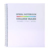 Letter Size Notebook, 1-Subject, Medium/College Rule, White Cover, (80) 11 x 8.5 Sheets, 3/Pack
