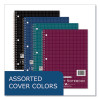 Subject Wirebound Promo Notebook, 1-Subject, Quad Rule (4 Sq/In), Assorted Cover Colors, (100) 10.5 x 8 Sheets, 24/Carton