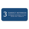 Subject Wirebound Promotional Notebook, 3-Subject, Wide/Legal Rule, Assorted Cover Colors, (120) 10.5 x 8 Sheets, 24/Carton