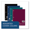 Subject Wirebound Promotional Notebook, 3-Subject, Wide/Legal Rule, Assorted Cover Colors, (120) 10.5 x 8 Sheets, 24/Carton