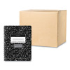 Spring Signature Composition Notebook, Medium/College Rule, Black Marble Cover, (70) 9.75 x 7.5 Sheets, 24/Carton
