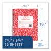 Grade School Wirebound Composition Book, Grade 1 Manuscript Format, Red Marble Cover, (36) 9.75 x 7.5 Sheets, 48/Carton