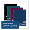 Subject Wirebound Notebook, 3-Subject, Medium/College Rule, Assorted Cover Colors, (120) 10.5 x 8 Sheets, 24/Carton