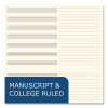 Music Notebook, Two-Column Format: Music Transcription And Medium/College Rule, Blue Cover, (32) 11 x 8.5 Sheets, 24/Carton