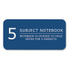 Wirebound Notebook With Tabs, 5-Subject, Medium/College Rule, Randomly Assorted Cover Colors, (200) 11 x 8.5 Sheets, 12/Ct