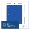 Subject Wirebound Notebook, 5-Subject, Medium/College Rule, Assorted Cover Colors, (200) 11 x 9 Sheets, 12/Carton