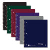 Subject Wirebound Notebook, 1-Subject, Medium/College Rule, Assorted Cover Colors, (80) 11 x 9 Sheets, 24/Carton