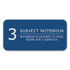 Subject Wirebound Notebook, 3-Subject, Medium/College Rule, Assorted Cover Colors, (120) 11 x 9 Sheets, 24/Carton