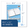 Student Plan Book, Homework/Assignment-Tracking, 22-Weeks: Six-Subject Day, Light Blue Cover, (45) 11 x 8.5 Sheets, 24/Carton