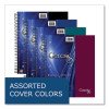 Genesis Notebook, 3-Subject, Medium/College Rule, Randomly Assorted Cover Colors, (150) 11 x 9 Sheets, 12/Carton