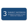Genesis Notebook, 3-Subject, Medium/College Rule, Randomly Assorted Cover Colors, (150) 11 x 9 Sheets, 12/Carton