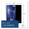Genesis Notebook, 3-Subject, Medium/College Rule, Randomly Assorted Cover Colors, (150) 11 x 9 Sheets, 12/Carton