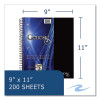Genesis Notebook, 5-Subject, Medium/College Rule, Randomly Assorted Cover Colors, (200) 11 x 9 Sheets, 12/Carton
