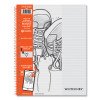 Whitelines Notebook, Medium/College Rule, Gray/Black/Orange Cover, (70) 11 x 8.5 Sheets, 12/Carton