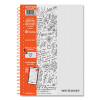 Whitelines Notebook, Dotted Rule (5 Mm), Gray/Orange Cover, (70) 8.25 x 5.75 Sheets, 12/Carton