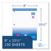 Loose Leaf Paper, 8 x 10.5, 3-Hole Punched, Wide Rule, White, 150 Sheets/Pack, 24 Packs/Carton