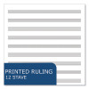 Music Filler Paper, 3-Hole Punched, 8.5 x 11, Music Transcription Format, 20 Sheets/Pack, 24 Packs/Carton