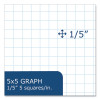 Graph Filler Paper, 3-Hole, Quadrille: 5 Sq In, (100) 8.5 x 5.5 Sheets, 48/Carton
