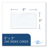 Trayed Index Cards, Narrow Rule, 3 x 5, 240 Cards/Tray, 36/Carton